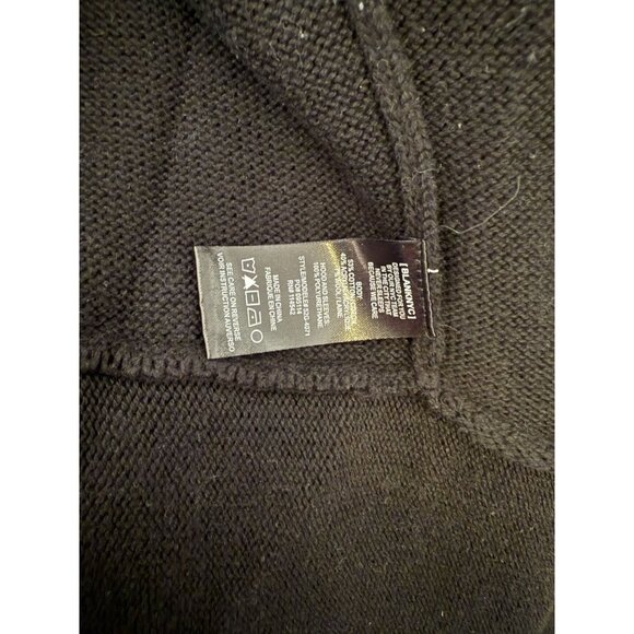 BLANKNYC Black Faux Leather Open Hooded Cardigan Size Large - Picture 6 of 6